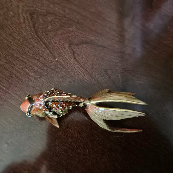 RARE JAY STRONGWATER GEOFFREY TROPICAL FISH GROTTO OCEAN CRYSTAL ENAMEL FIGURINE - Picture 7 of 12